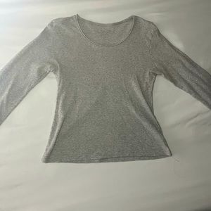 Light Gray Long Sleeve Pajama Top